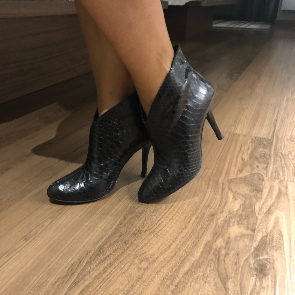 Vince Camuto faux Python boots